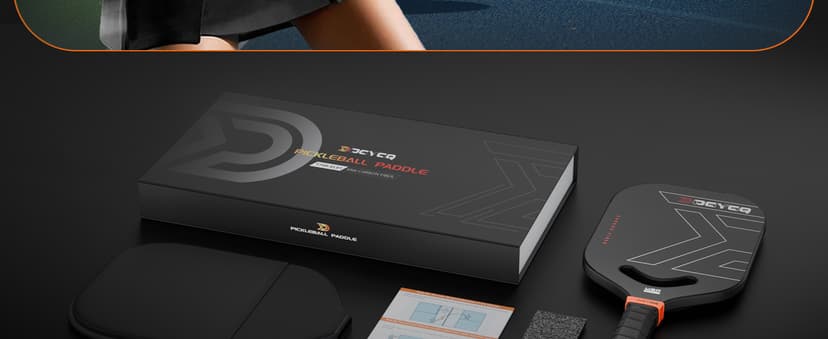 Pickleball Paddles, Carbon Fiber Pickleball Paddle with a 13mm Polypropylene Honeycomb Core, Increased Power for Ultimate Spin & Consistency