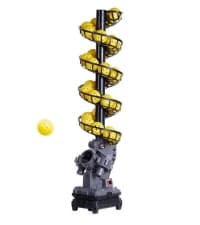 681PBH Pickleball Machine with Auto Swing, 3 Angles & 4 Speeds Adjustable, Portable Pickleball Launcher for Indoors & Outdoors Practice, Powered by Power Bank/Batteries/AC Power, for Beginners