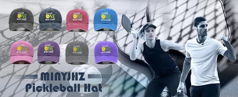 Pickleball Hat with Gift Box - Pickleball Gifts for Men Women - Washed Adjustable Embroidered Baseball Cap
