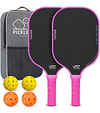 BAGAIL Portable Pickleball Net Set with Wheels, 22 FT Regulation Size & 11 FT Half Court Size 2-in-1 Pickle Ball Net with Ball Collector, Carry Bag, 4 Pickle Balls, Easy Setup for Outdoor Indoor