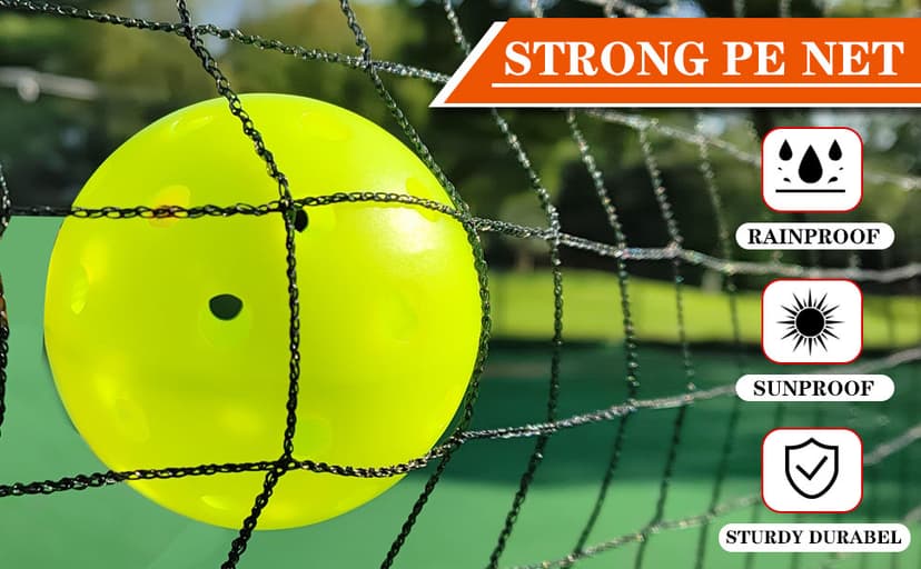 22FT Regulation Size Pickleball Net for Driveway, Outdoor Balls and Portable Carry Bag, Weather Resistance Strong Steel Frame