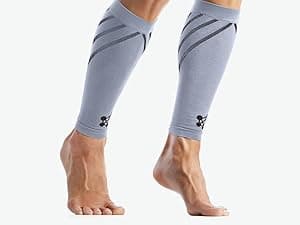 Calf Compression Sleeves for Men & Women - Leg Sleeve and Shin Splints Support - Ideal for Leg Cramp Relief, Varicose Veins, Running - 20-30mmHg Copper Infused Nylon by CopperJoint - Medium