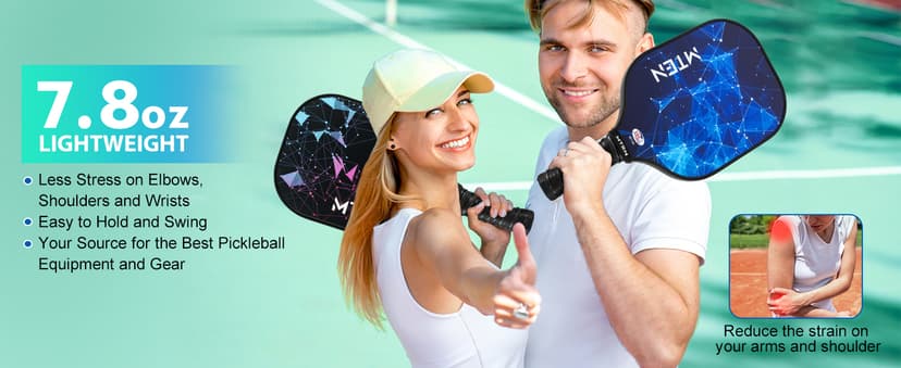 Pickleball Paddles, USAPA Approved Fiberglass Surface Pickleball Set with Pickleball Rackets, Pickleball Paddles Set for Men Women
