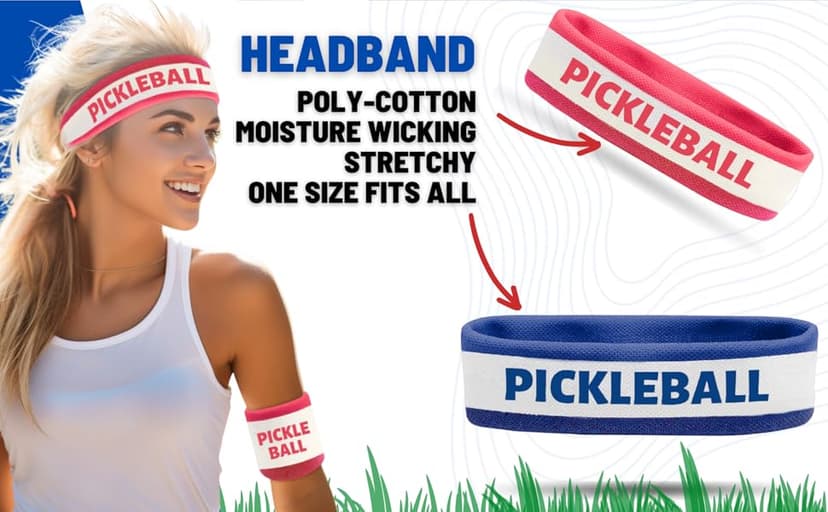 Pickle Ball Sweatbands Headband Pickleball Players Lovers Gifts for Men Women Accessories Boys and Girls Teens