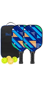 Pickleball Paddles, USAPA Standard Fiberglass Surface Pickleball Paddles Set of 2 or 4 Rackets, Pickleball Set with 4 Pickleball Balls &1 Pickleball Bag, Pickle Ball Paddle Set for Men, Women