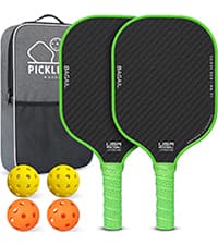BAGAIL Portable Pickleball Net Set with Wheels, 22 FT Regulation Size & 11 FT Half Court Size 2-in-1 Pickle Ball Net with Ball Collector, Carry Bag, 4 Pickle Balls, Easy Setup for Outdoor Indoor