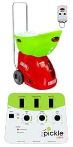 Pickleball Machine – Full-Featured – Adjustable Topspin, Backspin, & Lobs, Random Oscillation, Ball Speed (20-60MPH), Lightweight & Portable, Holds 125 Balls, with Multi-Function Remote