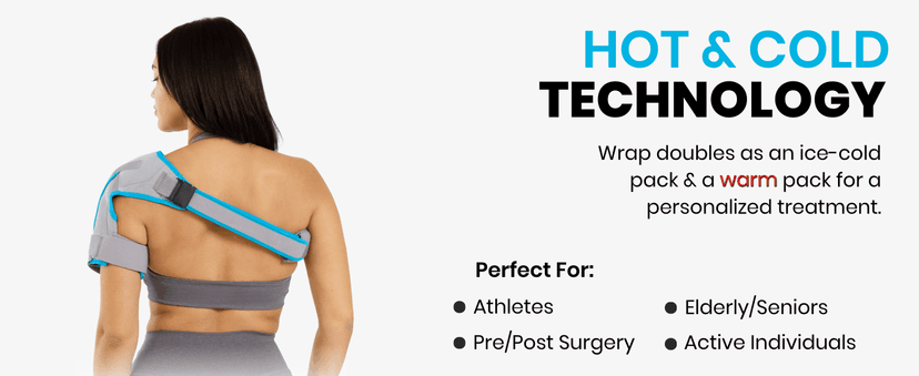 Arctic Flex Shoulder Ice Pack Brace - Cold Reusable Cool Gel Wrap, Hot Therapy - Immobilizer Compression Stability Support for Tendonitis, Dislocated Joint, Left and Right Rotator Cuff Arm Pain Relief
