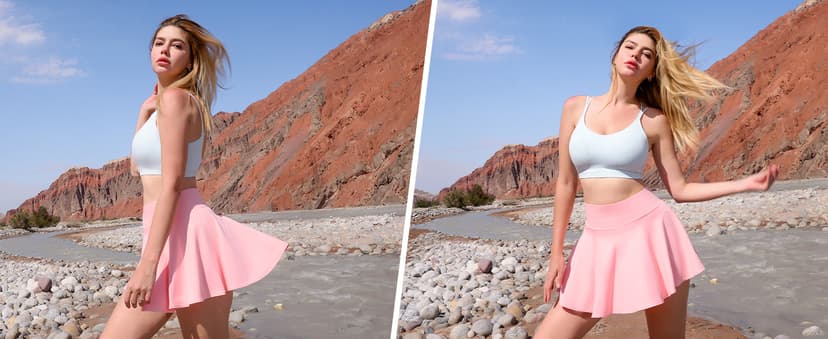 baleaf Women's Tennis Skirts High Waisted Tummy Control Pleated Athletic Golf Skorts Skirts for Running with 2 Pockets