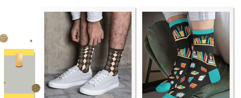 FOURSTUFF Hobby Socks for Ski, Cycling, Golf, Fishing, Soccer, Camping, Hunting, Hiking, Gaming, Book