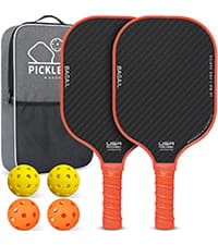 BAGAIL Portable Pickleball Net Set with Wheels, 22 FT Regulation Size & 11 FT Half Court Size 2-in-1 Pickle Ball Net with Ball Collector, Carry Bag, 4 Pickle Balls, Easy Setup for Outdoor Indoor