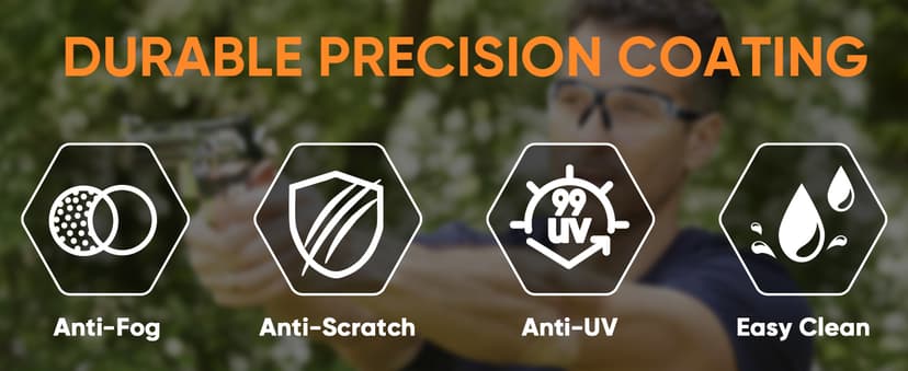 TICONN Anti-Fog Safety Glasses for Men and Women, ANSI Z87.1 Scratch Proof Eye Goggles with Adjustable Arms and UV Protection