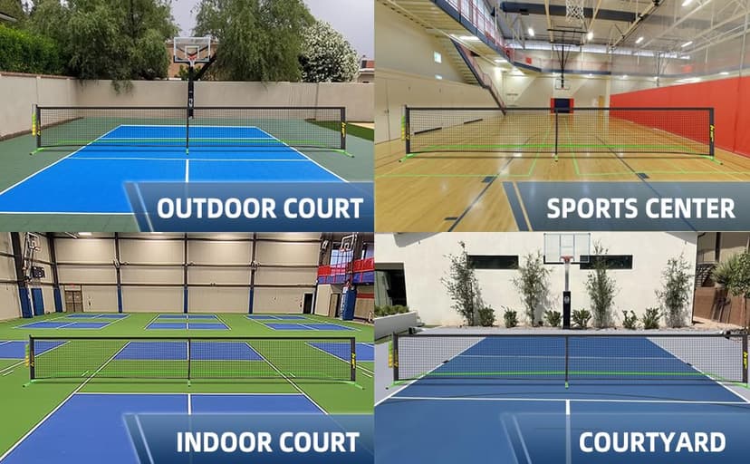 Pickleball Net Portable Outdoor Pickleball Net for Driveway 22ft Portable Pickle Ball Net Set with 4 Pickle Balls, Ball Holder, Lines Court Markers, Carrying Bag, 22ft Outdoor Pickle Ball Set with Net