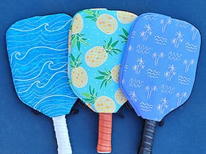 Pickleball Paddle Sleeve | Canvas Cover with Padding and Zipper | Protective Paddle Case for Rackets | Lightweight Pickleball Holder for Storage | Cover Only | Elongated & Standard Size