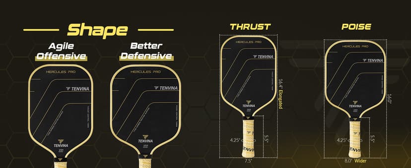 TENVINA Pickleball Paddles, Thermoforming 4-Layer T700SC Friction Carbon Fiber Pickleball Paddle, Professional Pickleball Paddle USAPA Approved with Strong Power and Spin for Athletes