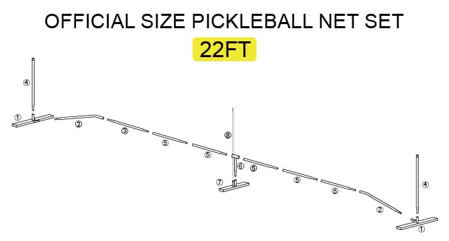 4.0 Slim Version 2in1 Portable Pickleball Nets Outdoor Game, 22ft 11ft Pickleball Net-USAPA Regulation Size-Half Court Pickle Ball Net System with Carrying Bag for Driveway