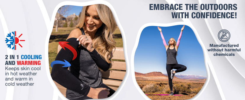 SportsTrail Cooling Arm Sleeves for Men & Women – Breathable, UV Sun Protection, Sports Arm Sleeves for Women, Men & Youth