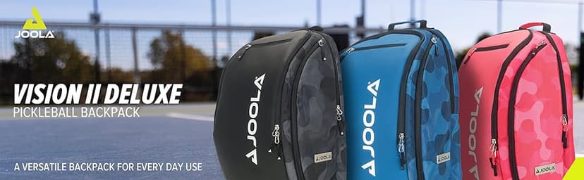 JOOLA Pickleball Bag - Vision II Deluxe Pickleball Backpack - Large Paddle Bag Fits 4 Pickle Ball Paddles & Gear - Includes Fence Hook, Extra Pockets, Ventilated Shoe Storage