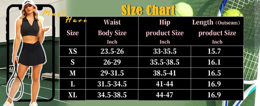 Navneet Women Tennis Skirts with Pockets High Waisted Golf Skirts Athletic Skorts Pleated Mini Skirt Workout Sport Pickleball