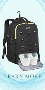 Ytonet Tennis Bag Tennis Backpack for Women Men 2 Rackets with Insulated Pocket Ventilated Shoe Compartment