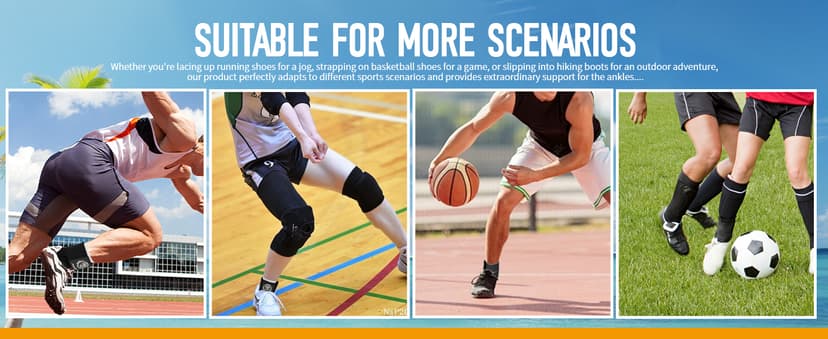 Jupiter Ankle Brace for Sprained Ankles for Women & Men, Made of Neoprene with Dual Springs, for Injury Recover, Running, Basketball and Cycling(Black M 11‘’-14‘’)