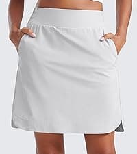 CRZ YOGA High Waisted Golf Skirts for Women A Line Tennis Athletic Casual Skort with Inner Shorts Pockets