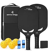Pickleball Paddles,USAPA Approved Titanium Aluminum Surface & Titanium Aluminum Core Pickleball Set,Pickle Ball Paddles Set of 2 for Men Women New Players