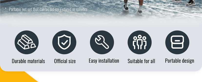 JAYA Ultra Stable Pickleball Net with Ball Holder and Balls, Weight Upgrade, IPF Standard 22 feet, Easy Setup