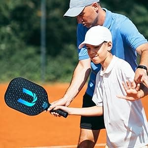 Pickleball Paddles, Graphite Pickleball Paddles Set of 2【Textured High Grit & Spin】【Thermoformed】 USAPA Approved Lightweight Non-Slip Contour Grip Pickleball Rackets Incl. 4 Outdoor Balls & Carry Bag