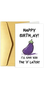 Chenive Funny Pickleball Birthday Card for Men Women, Hilarious Sport Themed Birthday Pun Card for Him Her, Dinking Of You On Your Birthday