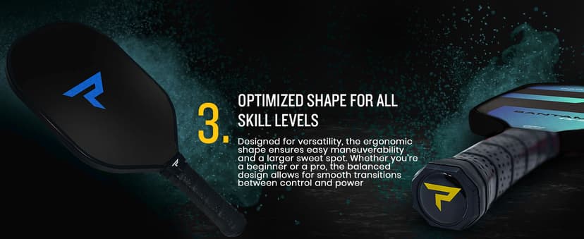 Paddletek Bantam TS-5 Pickleball Paddle | Professional Pickleball Paddles with Honeycomb Core, Textured Fiberglass Epoxy Hybrid Surface, Bantam PolyCore & High Tack Performance Grip | USAPA Approved