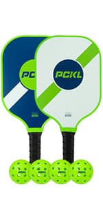 PCKL Optic Speed Pickleball Balls | Choose Indoor or Outdoor Pickleballs | USAPA Tournament Aproved | 4 Pack Crack-Resistant