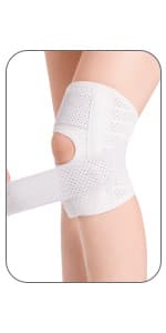 Galvaran Knee Brace with Side Stabilizers for Meniscal Tear Knee Pain ACL MCL Arthritis Injuries Recovery, Breathable Adjustable Knee Support for Men and Women