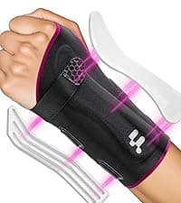 Wrist Brace with Soft Thumb Opening for Mild Carpal Tunnel Tendonitis Arthritis Sprains (Not for Thumb), Compression Hand Brace for Women Men, Wrist Support Strap for Sports Work Typing Sleeping