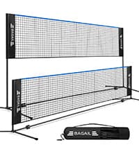 BAGAIL Badminton Net, Height Adjustable Kids Volleyball Net, Foldable Nylon Net 10 ft/14ft/17ft Wide, Tennis Net, Small Pickleball Net for Backyard Game and Indoor Outdoor Use, Easy Setup