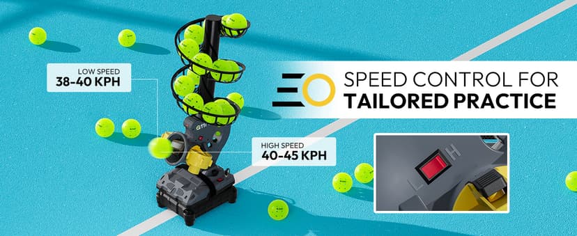 A11N SPORTS Pickleball Automatic Launcher – Adjustable Speed, Spin & Angles for Dinks, Chops, Volleys & Serves – Auto Swing for Forehand & Backhand Training – Indoor/Outdoor Use for All Skill Levels