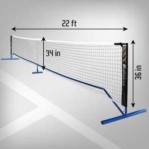 Portable Pickleball Set with Net | 4 USAPA Approved Graphite Paddles, Duffle Bag, Regulation Size Pickleball Net System, Assembly Manual, 8 Outdoor Pickleball Balls and Carry Bag