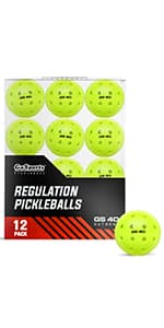GoSports Pickleball Sets - Classic, Retro, Steel Blue, or Yellow - Includes 4 Paddles, 4 Regulation Pickleballs and Carry Case