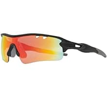 Polarized Sports Sunglasses with 5 Interchangeable Lenses for Men Women Softball Baseball Pickleball Cycling Glasses