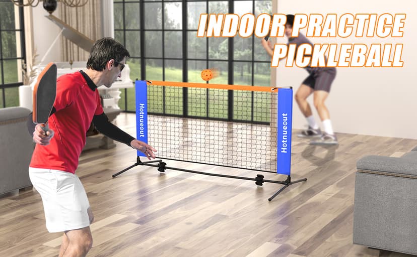 Small Mini Pickleball Net 5FT Portable Game Pickleball Practice Net for Driveway, Outdoor Indoor Pickle Ball Equipment Dink Training Aid