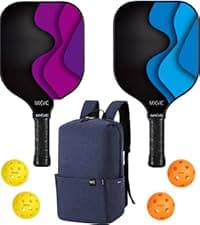 JoncAye Pickleball-Paddles-Set of 4 or 2 Rackets with Balls and Bag, USAPA Approved Pickle-Ball Equipment with Accessories, Fiberglass Graphite Pickleball Racquet Set for Men, Women, Kids, Adults