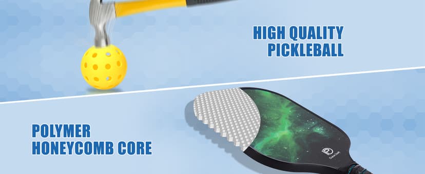 DULCE DOM Pickleball Paddles Set of 2/4 - USAPA Approved, Fiberglass Surface Pickleball Racket with 4 Indoor Outdoor Pickleball Balls and Pickleball Bag, Ideal Training Equipment Gift for Men & Women