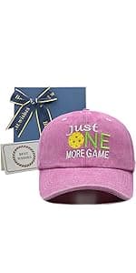 Pickleball Hat for Women Men, Adjustable Embroidered Heart Pickleball Baseball Cap