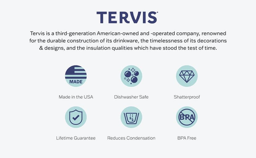 Tervis Pickleball Made in USA Double Walled Insulated Tumbler Travel Cup Keeps Drinks Cold & Hot, 24oz, Classic