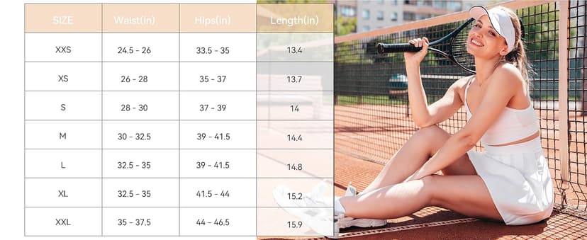 SANTINY Pleated Tennis Skirt for Women with 4 Pockets Women's High Waisted Athletic Golf Skorts Skirts for Running Casual