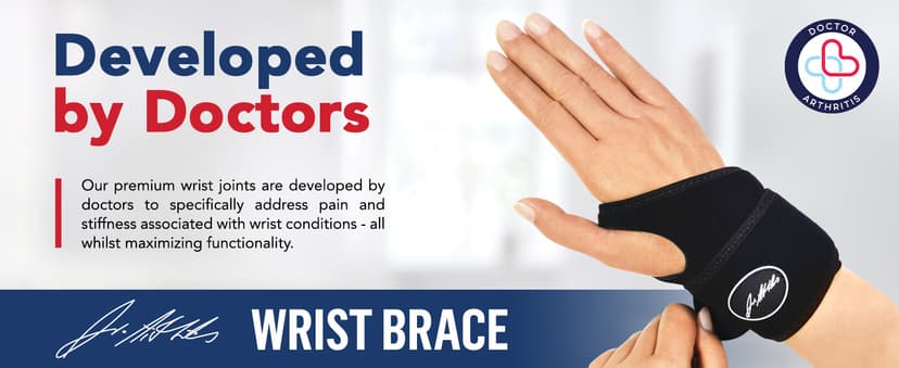 Doctor Developed Wrist Brace, Wrist Wraps for Carpal Tunnel Arthritis, Tendonitis, Hand Support, Ideal for Fitness, Weightlifting - Handbook Included (Wrist Brace 1 Pack)