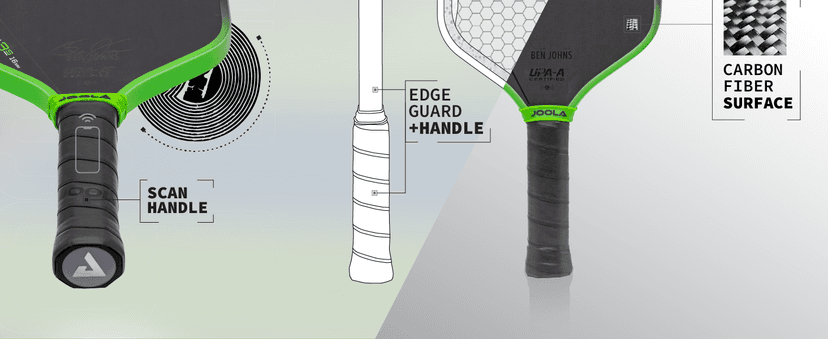 JOOLA 3S Pickleball Paddles – Raw Carbon Fiber Surface – Ben Johns Perseus, Hyperion, Scorpeus & Magnus Shapes – Elongated, Wide Body & Aero Curve Designs – 14mm/16mm Paddles – UPA-A Certified