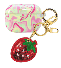 Sonix Keychain Case Compatible with Apple AirTag | Protective AirTag Cover Keychain | Checkmate Green Pickleball Paddle | Pickleball Green