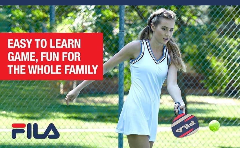 FILA Accessories Pickleball Paddles Set of 2 - Includes 2 Pickleball Rackets, 2 Outdoor Pickleball Balls, Pickleball Racket Game Equipment Mesh Bag