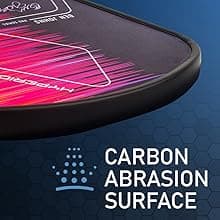 JOOLA Ben Johns Hyperion Pickleball Paddle - Carbon Surface & Sure-Grip Elongated Handle - Increased Power and Spin - Carbon Fiber Pickleball Paddle - Honeycomb Polypropylene Core - USAPA Approved